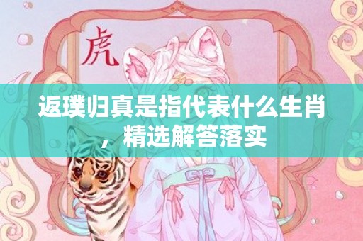 返璞归真是指代表什么生肖，精选解答落实