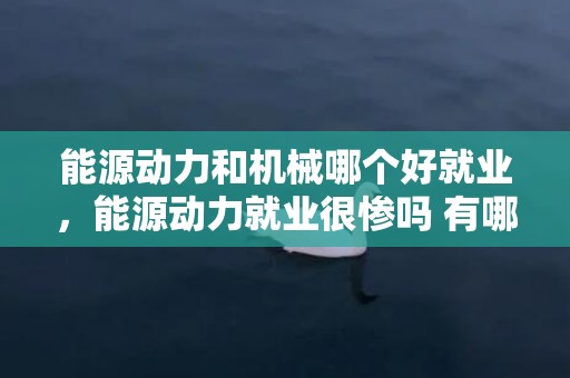 能源动力和机械哪个好就业，能源动力就业很惨吗 有哪些就业标的目的
