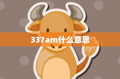 337am什么意思
