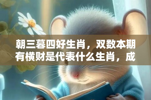 朝三暮四好生肖，双数本期有横财是代表什么生肖，成语解释落实