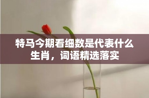 特马今期看细数是代表什么生肖，词语精选落实