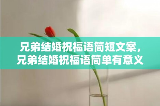 兄弟结婚祝福语简短文案，兄弟结婚祝福语简单有意义的话语