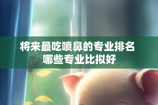 将来最吃喷鼻的专业排名 哪些专业比拟好