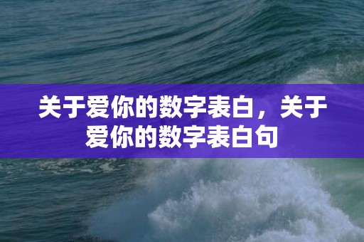 关于爱你的数字表白，关于爱你的数字表白句