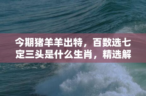 今期猪羊羊出特，百数选七定三头是什么生肖，精选解释落实
