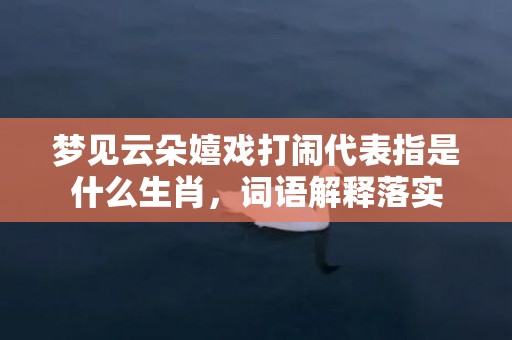 梦见云朵嬉戏打闹代表指是什么生肖，词语解释落实