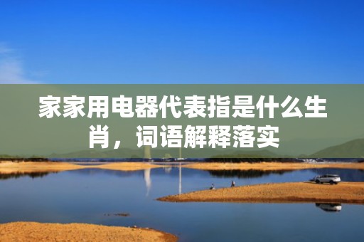 家家用电器代表指是什么生肖，词语解释落实