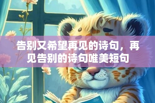 告别又希望再见的诗句，再见告别的诗句唯美短句
