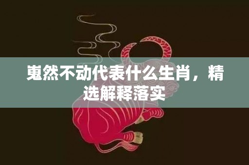 嵬然不动代表什么生肖，精选解释落实