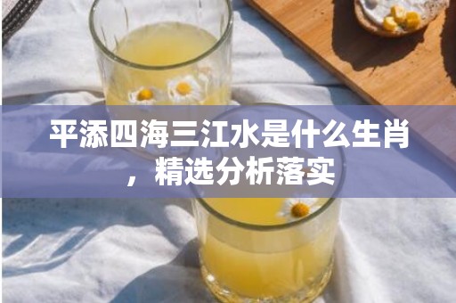 平添四海三江水是什么生肖，精选分析落实