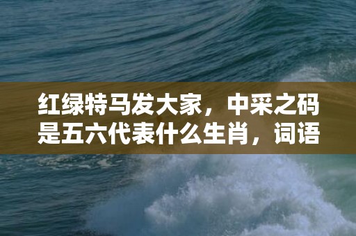 红绿特马发大家，中采之码是五六代表什么生肖，词语解答落实