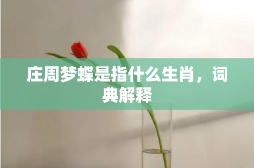 庄周梦蝶是指什么生肖，词典解释