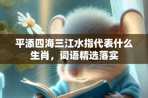 平添四海三江水指代表什么生肖，词语精选落实