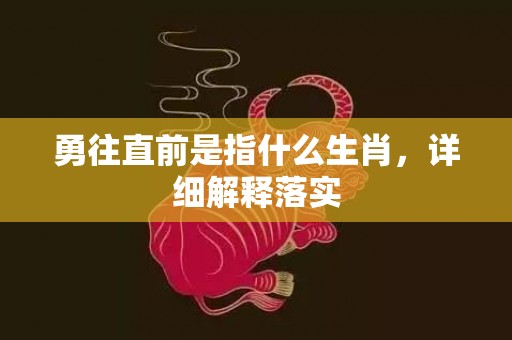 勇往直前是指什么生肖，详细解释落实