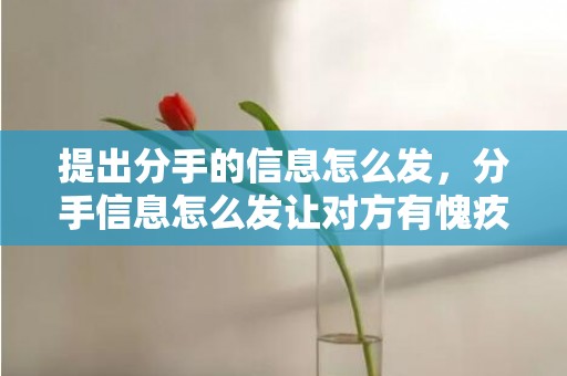 提出分手的信息怎么发，分手信息怎么发让对方有愧疚感信息给我呢