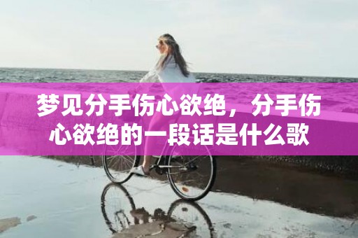 梦见分手伤心欲绝，分手伤心欲绝的一段话是什么歌