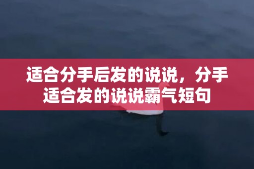 适合分手后发的说说，分手适合发的说说霸气短句