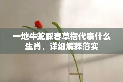 一地牛蛇踩春草指代表什么生肖，详细解释落实