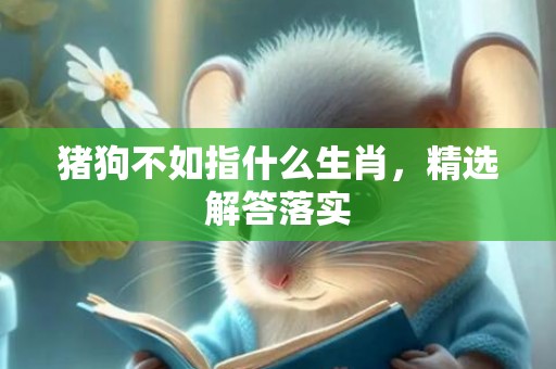 猪狗不如指什么生肖，精选解答落实