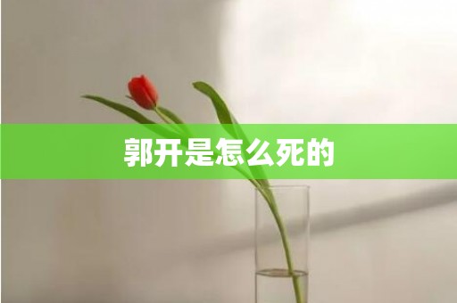 郭开是怎么死的