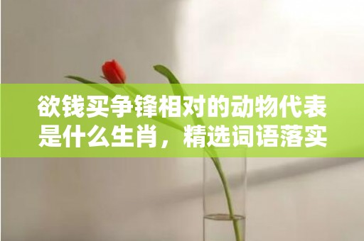 欲钱买争锋相对的动物代表是什么生肖，精选词语落实