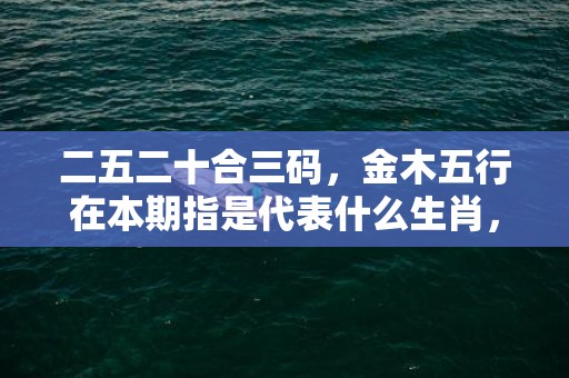 二五二十合三码，金木五行在本期指是代表什么生肖，精选解答落实