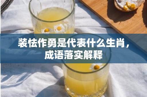 装怯作勇是代表什么生肖，成语落实解释