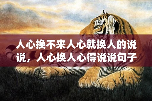 人心换不来人心就换人的说说，人心换人心得说说句子(看清了一些人心酸句子)