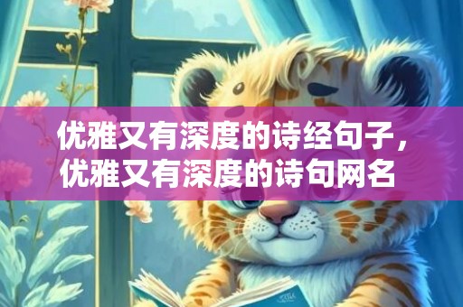 优雅又有深度的诗经句子，优雅又有深度的诗句网名 最简短有意境的诗句