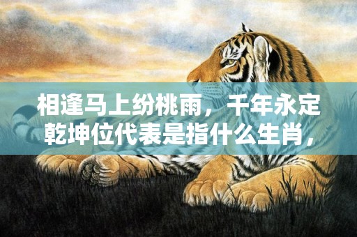 相逢马上纷桃雨，千年永定乾坤位代表是指什么生肖，词典解释落实