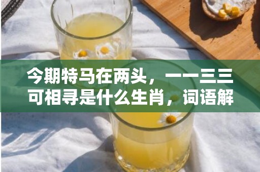 今期特马在两头，一一三三可相寻是什么生肖，词语解释落实