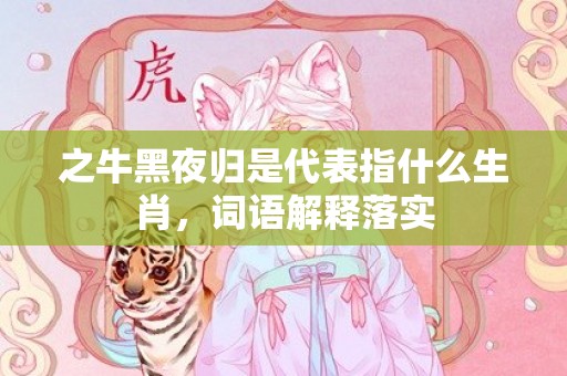 之牛黑夜归是代表指什么生肖，词语解释落实