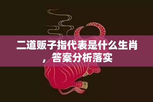 二道贩子指代表是什么生肖，答案分析落实
