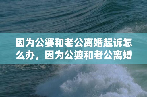 因为公婆和老公离婚起诉怎么办，因为公婆和老公离婚怎么办理(因为公婆的原因跟老公离婚值得吗)