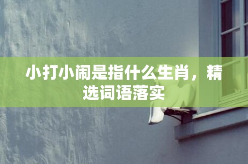 小打小闹是指什么生肖，精选词语落实