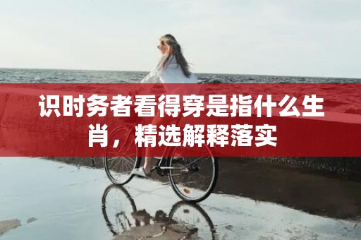 识时务者看得穿是指什么生肖，精选解释落实