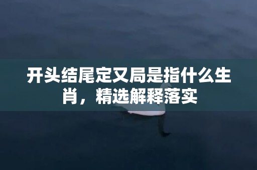 开头结尾定又局是指什么生肖，精选解释落实