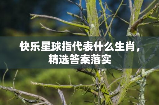快乐星球指代表什么生肖，精选答案落实