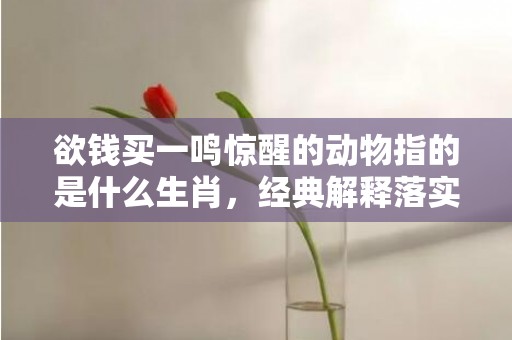 欲钱买一鸣惊醒的动物指的是什么生肖，经典解释落实
