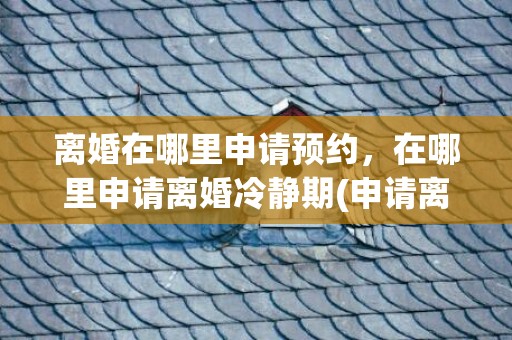 离婚在哪里申请预约，在哪里申请离婚冷静期(申请离婚要怎么去办理)