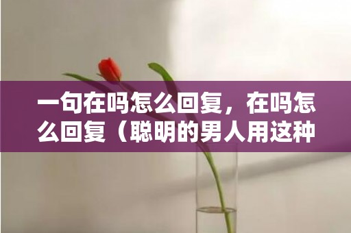 一句在吗怎么回复，在吗怎么回复（聪明的男人用这种回复）