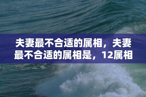 夫妻最不合适的属相，夫妻最不合适的属相是，12属相婚姻最不好是什么属相