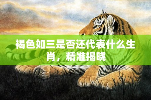 褐色如三是否还代表什么生肖，精准揭晓