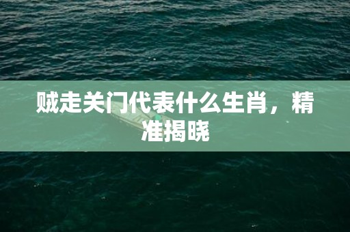 贼走关门代表什么生肖，精准揭晓