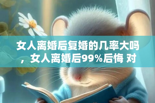女人离婚后复婚的几率大吗，女人离婚后99%后悔 对准备离婚女人的忠告 女人离婚后最难熬的三个阶段