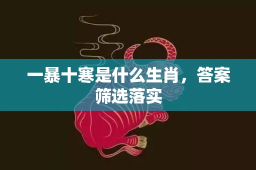 一暴十寒是什么生肖，答案筛选落实