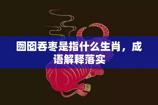 囫囵吞枣是指什么生肖，成语解释落实
