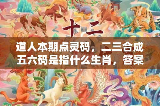 道人本期点灵码，二三合成五六码是指什么生肖，答案分析落实