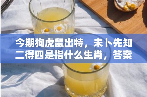 今期狗虎鼠出特，未卜先知二得四是指什么生肖，答案分析落实