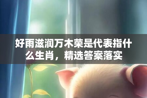 好雨滋润万木荣是代表指什么生肖，精选答案落实